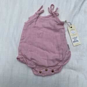 NEW Loved Baby Pink Organic Cotton Muslin Bubble Romper